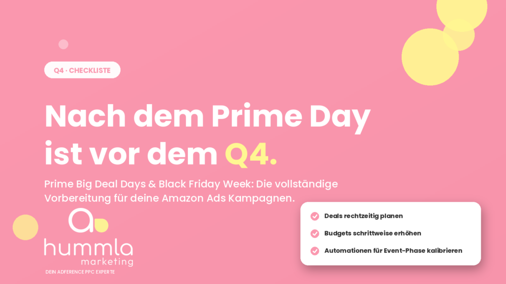 Amazon Ads Q4 Vorbereitung