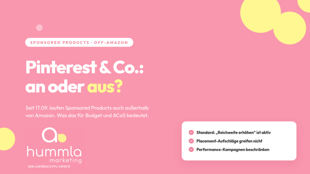 sponsored products außerhalb von Amazon