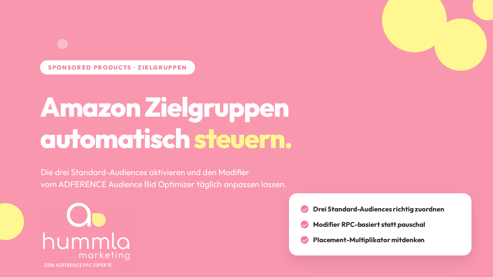 Amazon Sponsored Products Zielgruppen mit ADFERENCE steuern